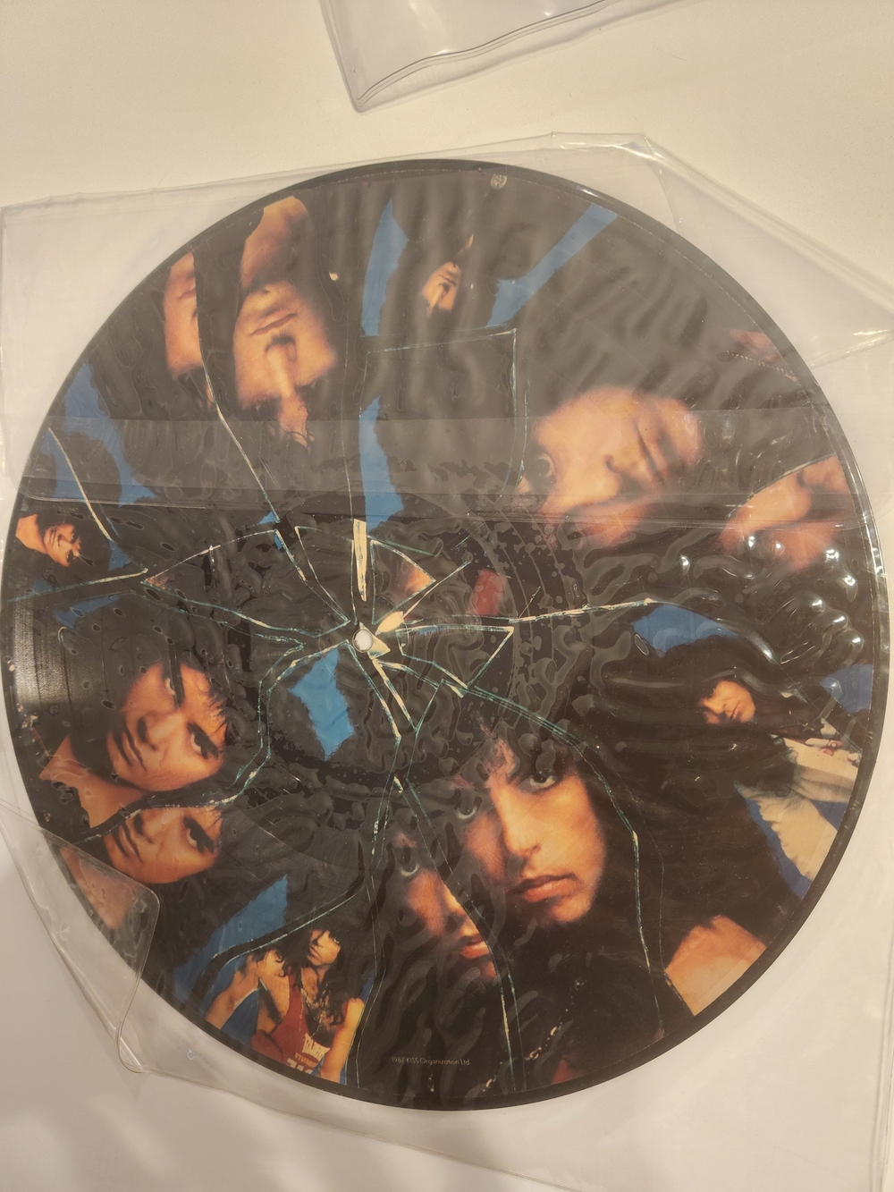 Kiss Picture Disc Vinyl - Black with Blue and Flesh Tones